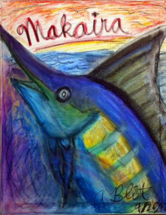 "Makaira nigricans" (2012) Size: 16" x 20" Media: Pastel on Canvas